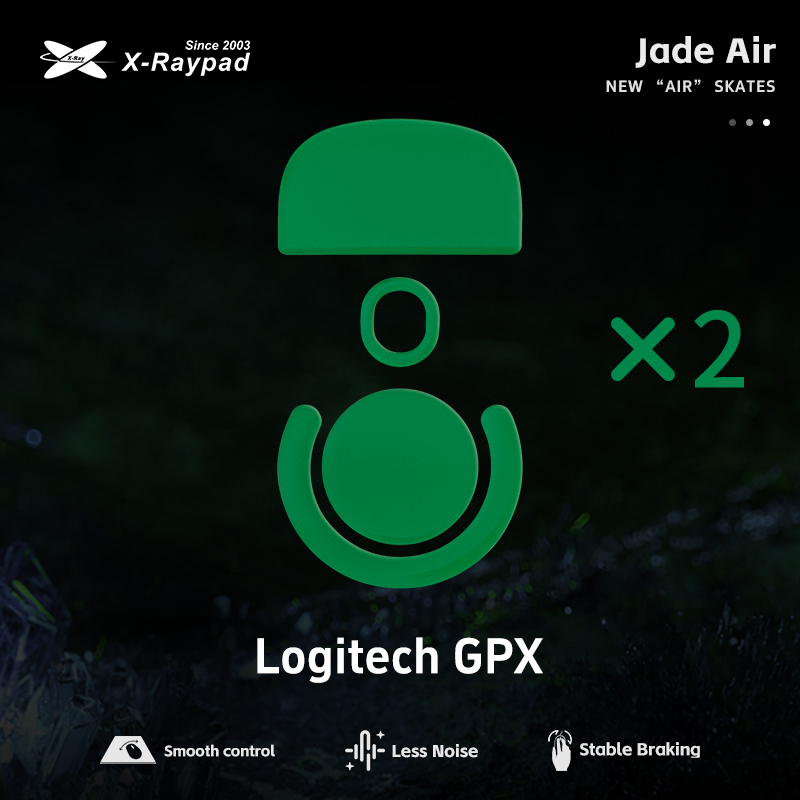 X-Raypad Jade Air Mouse Skates for Logitech PRO X SUPERLIGHT - Quiet & Speed
