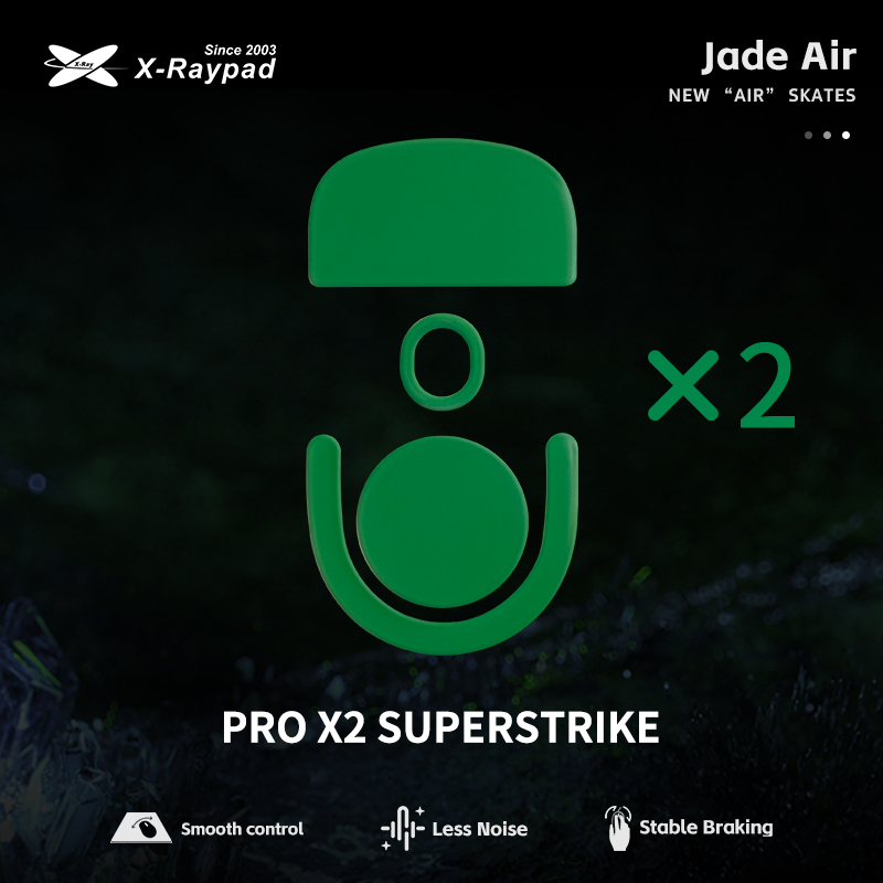 X-Raypad Jade Air Mouse Skates for Logitech G PRO X SUPERLIGHT 2/ X2 SUPERSTRIKE - Quiet & Speed - Image 2