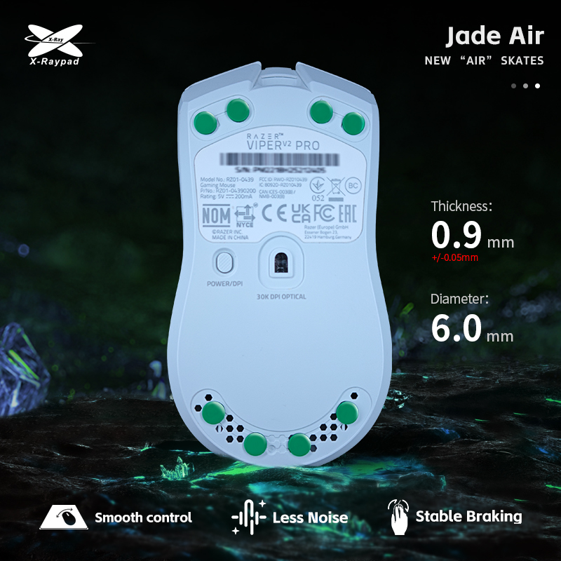 X-Raypad Jade Air DIY Mouse Skates D6.0mm Universal Dots - Quiet & Speed - Image 2