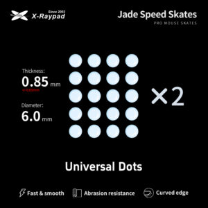 X-Raypad Jade Speed DIYマウスソール - ユニバーサル D6.0mm PTFE(テフロン)ドット