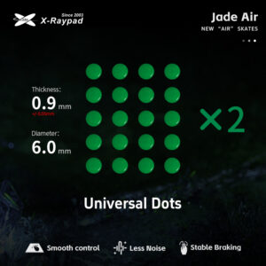 X-Raypad Jade Air DIY マウスソール D6.0mm ユニバーサルドット - 静音&スピード系