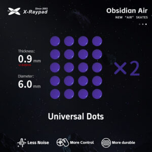 X-Raypad Obsidian Air DIY マウスソール ユニバーサル D6.0mm ドット - 静音＆コントロール抜群