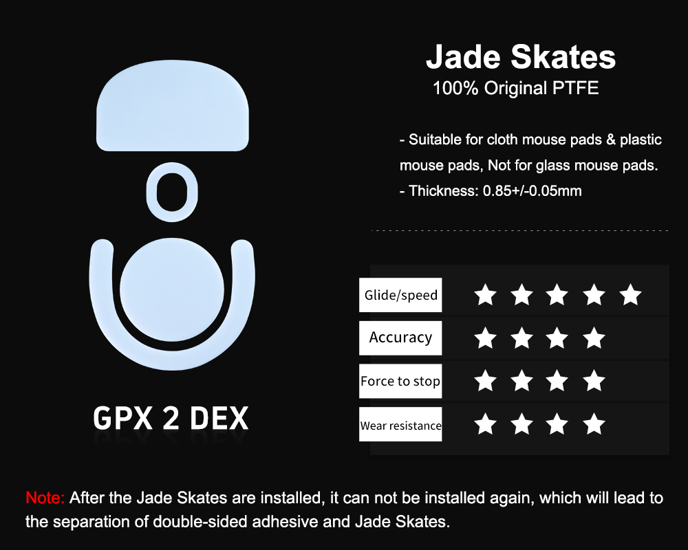 X-Raypad Jade Speed Mouse Skates For Logitech PRO X SUPERLIGHT 2