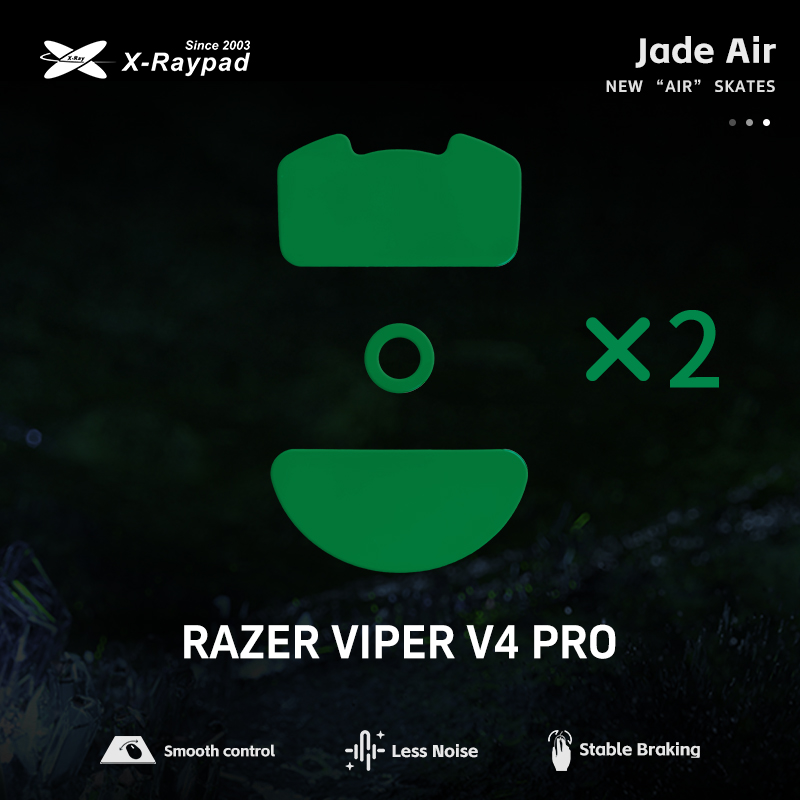 X-Raypad Jade Air Mouse Skates for Razer Viper V4 PRO – Quiet
