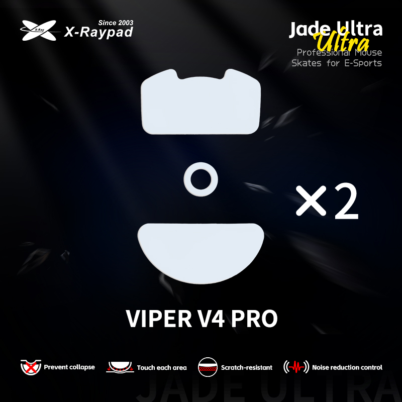 X-Raypad Jade Ultra Masterful Mouse Skates for Razer Viper V4 Pro