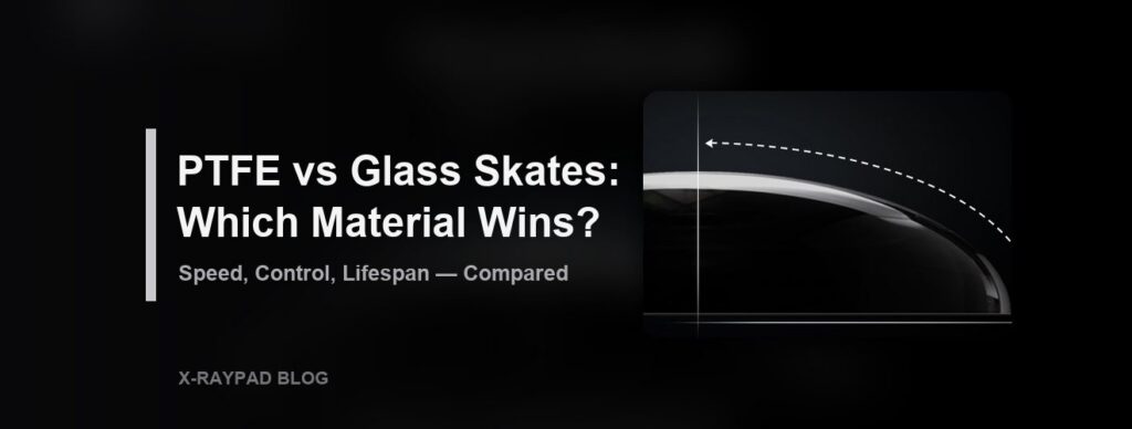 Meteorite glass skates dome vs PTFE skates comparison