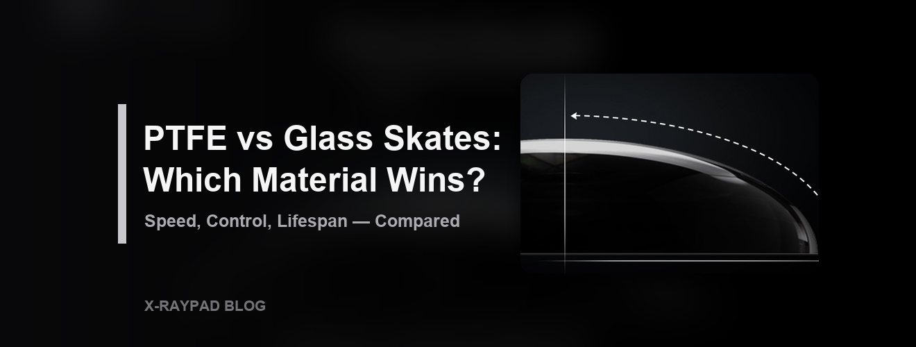 Meteorite glass skates dome vs PTFE skates comparison