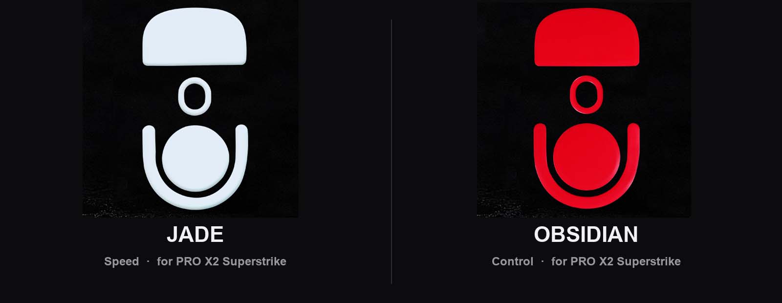 Logitech G PRO X2 Superstrike 用 X-Raypad Jade vs Obsidian ソール - 速度 vs コントロール